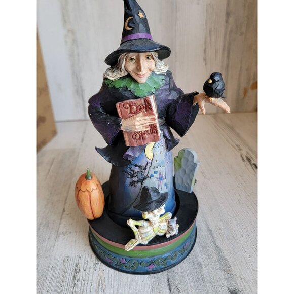 Jim Shore Ghostly, Ghastly Greetings 4056593 Halloween witch figure - Picture 4 of 10